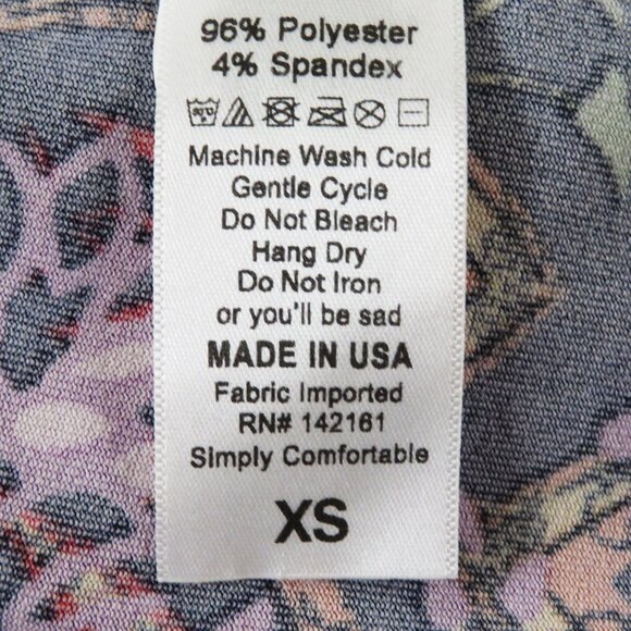 LuLaRoe XS Maxi Dress Black Purple Floral - Picture 5 of 5